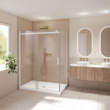 Fleurco Canada NHS248L32L-18-40-79 - HORIZON 2SIDED/48x32/L INL x L RET/WHITE/79H/SEKUR+