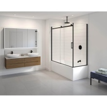 Fleurco Canada NHST265L30L-33-40 - HORIZON TUB 65 x 30/MATTE BLACK/LEFT/SEKUR+