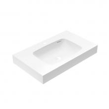 Fleurco Canada LVSTB32-AP-RD-18 - LUNA STAK VANITY/COUNTERTOP WITH APRON/32'' WIDE/ROUND/WHITE
