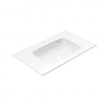 Fleurco Canada LVSTB32-RD-18 - LUNA STAK VANITY/COUNTERTOP NO APRON /32'' WIDE/ROUND/WHITE