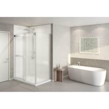 Fleurco Canada NPUS5436R-11-80 - GEMINI PLUS 2 SIDED/54X36 RIGHT/CHROME/10MM/MIST SKR+