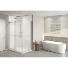 Fleurco Canada NPUS5436L-25-80 - GEMINI PLUS 2 SIDED/54X36 LEFT/BRUSHED NICKEL/10MM/MIST SKR+