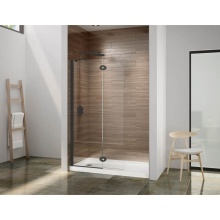 Fleurco Canada VQRXS33-33-40-79 - EVOLUTION ROUND SHOWER SHIELD/33x79/MATTE BLACK/OVAL HINGE