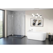 Fleurco Canada VMSXS2439-25-40-79 - EVOLUTION 2SIDED SQUARE SHIELD/24x39/79H/10MM/BRUSHED NICKEL