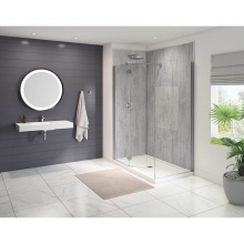 Fleurco Canada VQRXS2439-25-40-79 - EVOLUTION 2-SIDED ROUND SHIELD/24x39/79H/10MM/BRUSHED NICKEL