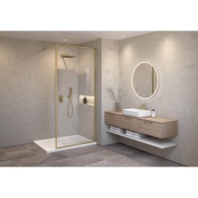 Fleurco Canada VSP39-12-40-79 - VESPERO SHIELD 39/GOLD FRAME/CLEAR GLASS/79''