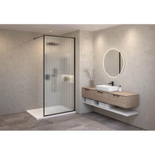 Fleurco Canada VSP45-33-55-79 - VESPERO SHIELD 45/BLACK FRAME/GLASS WITH FLUTED FILM/79''