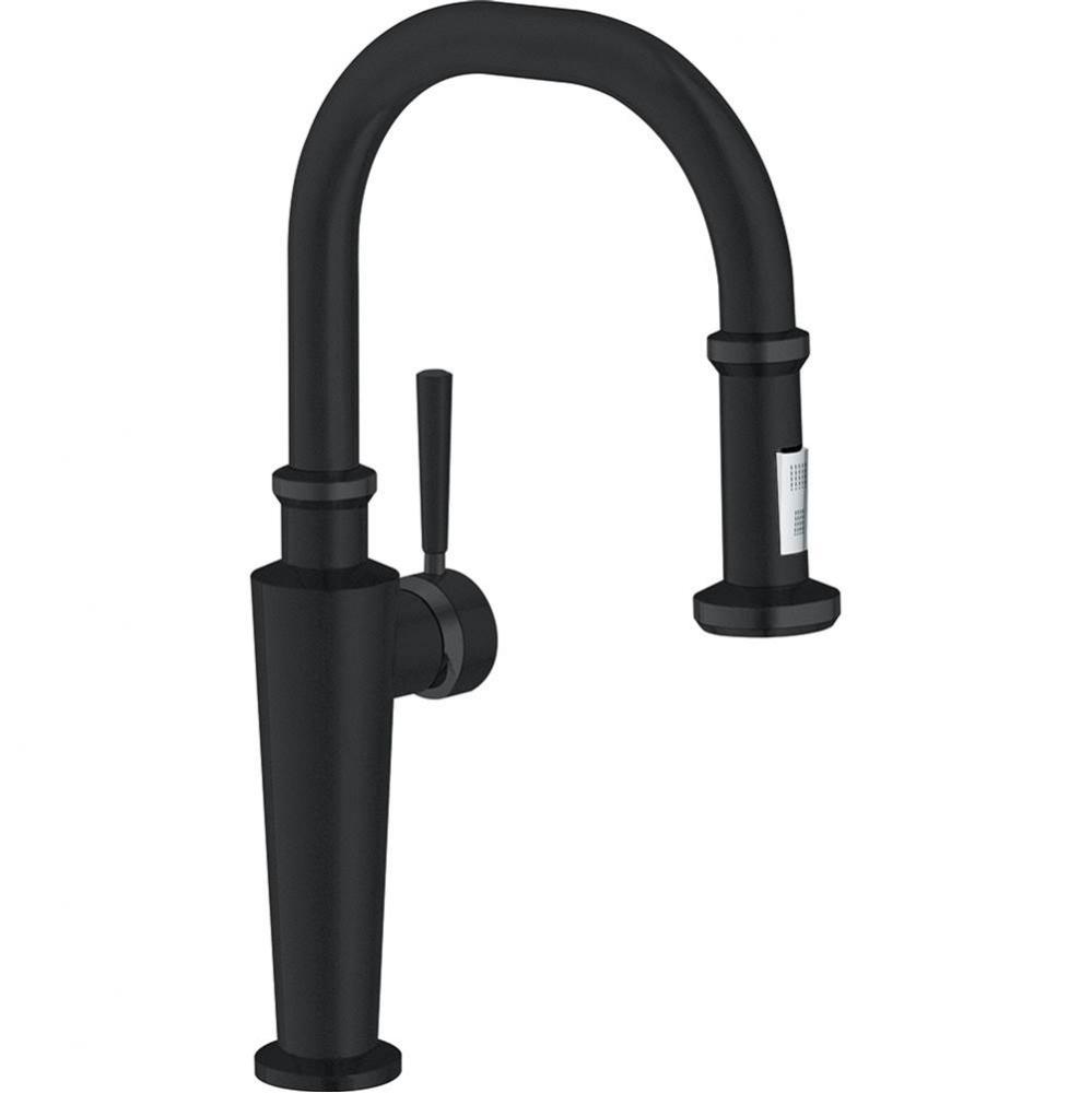 Absinthe 17 3/8 Tall Pull Down Kitchen Faucet, Matt Black Finish