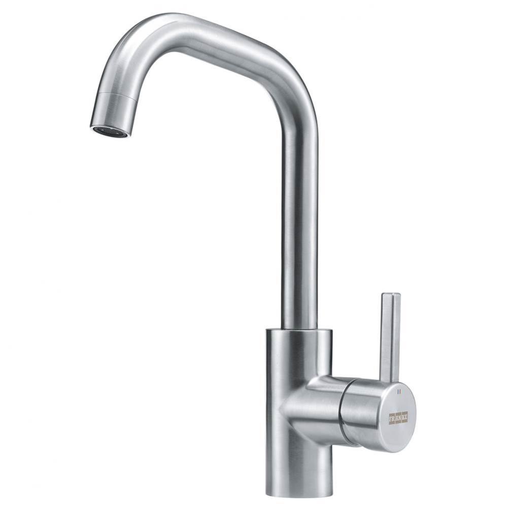 Kubus Single Handle Kitchen Prep/Bar Faucet in Stainless Steel, KUB-BR-304