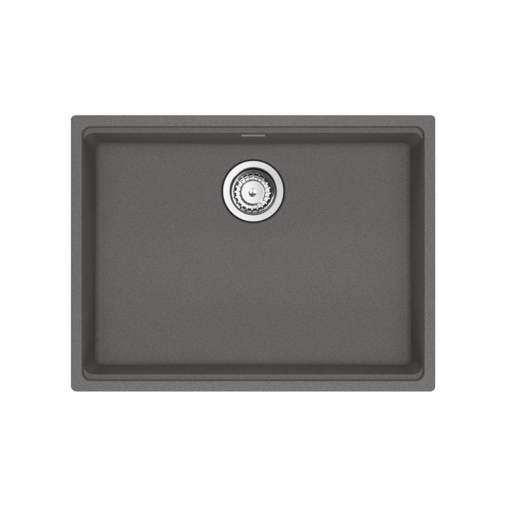 Maris Undermount 25-in x 18.94-in Granite ADA Single Bowl Sink in Stone Grey