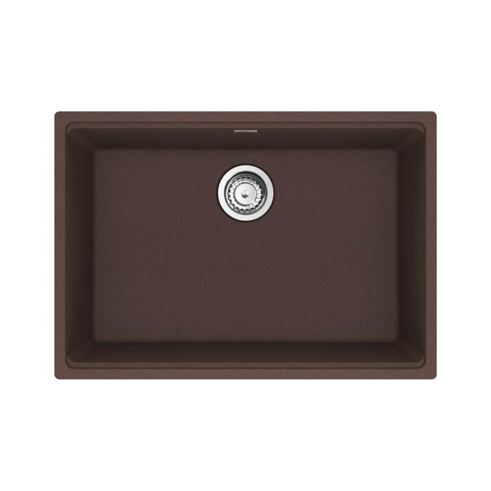 Maris Undermount 27-in x 19-in Granite Single Bowl Kitchen Sink in Mocha