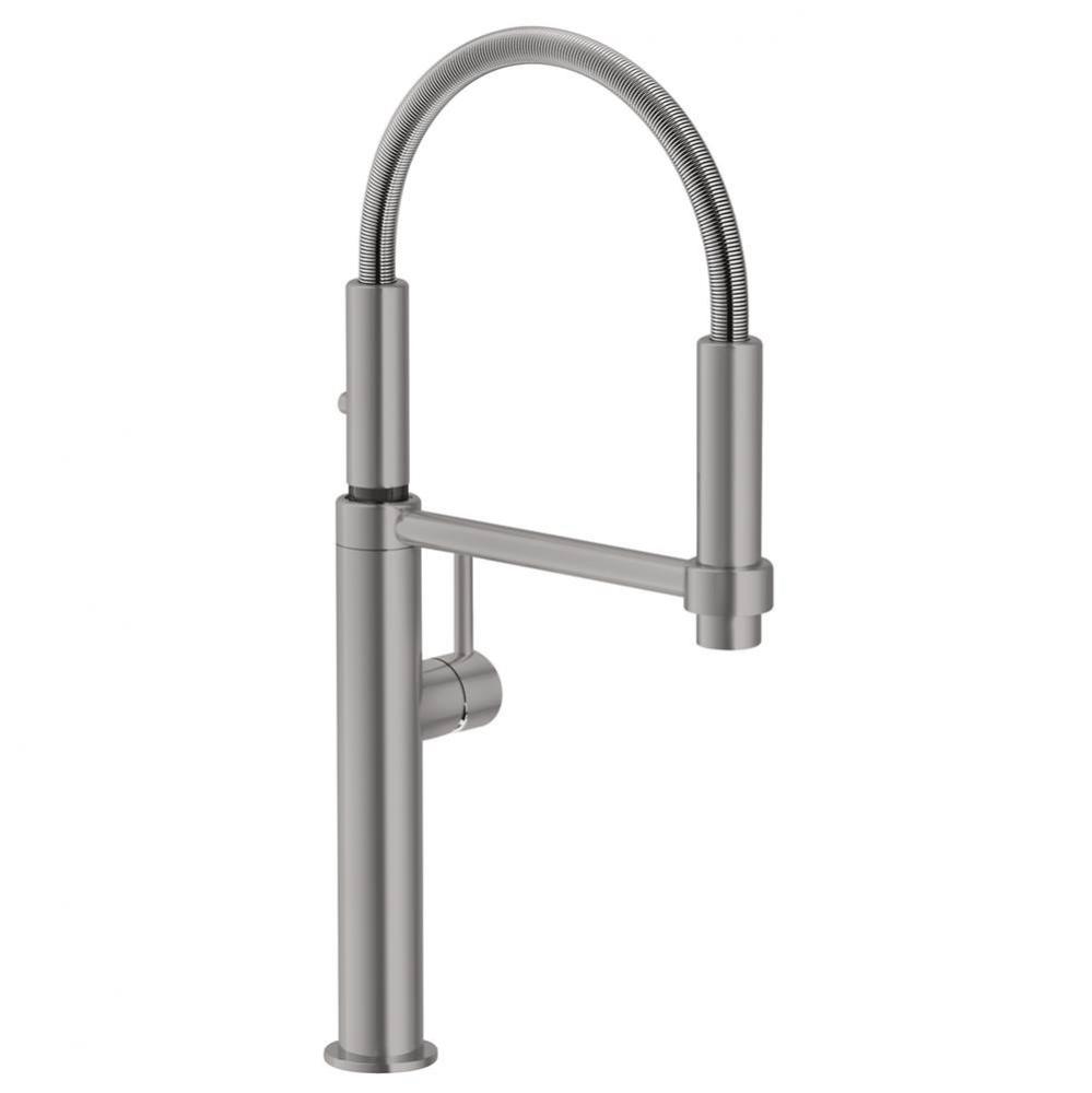 Pescara 18-inch Single Handle Semi-Pro Kitchen Faucet in Satin Nickel, PES-360-SNI