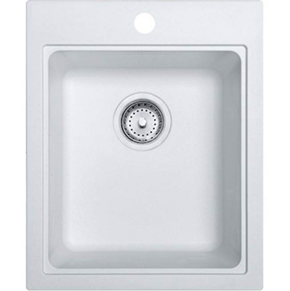 Quantum  Granite - Dual Mount Sink Single-White