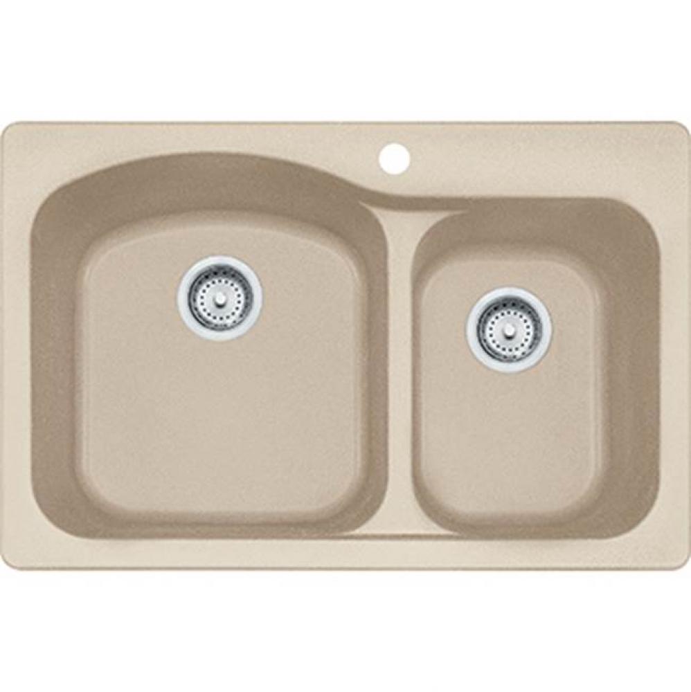 Gravity  Granite - Dual Mount Sink Double- Champagne