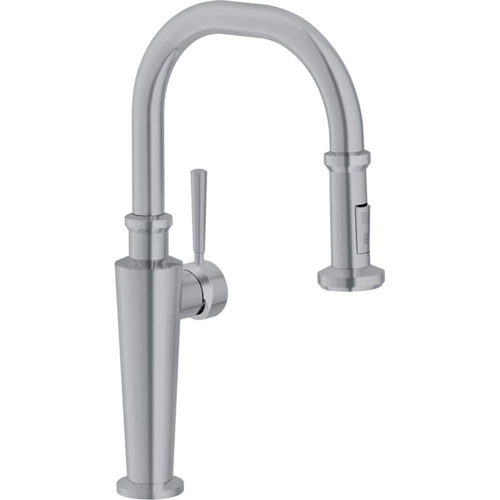 Absinthe 17 3/8 Tall Pull Down Kitchen Faucet, Satin Nickel Finish