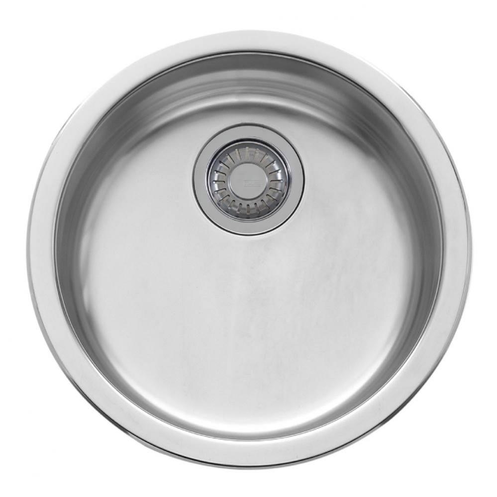 Rotondo 17.0-in. x 7.0-in. 20 Gauge Stainless Steel Dual Mount Single Bowl Kitchen Sink - RBX110