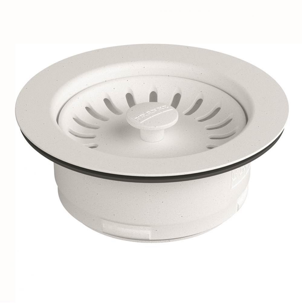 Colorline Replacement Waste Disposer Flange for Kitchen Sink in Polar White