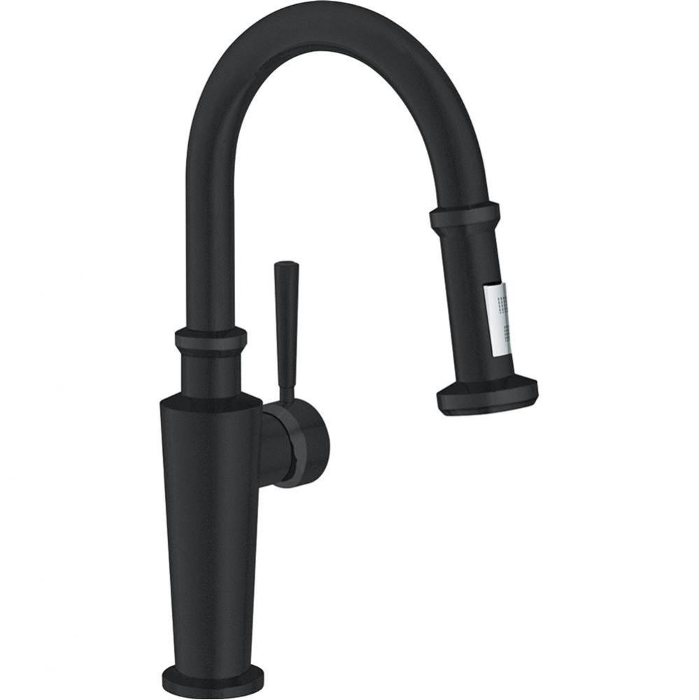 Absinthe 16 Tall Pull Down Prep Faucet, Matt Black Finish