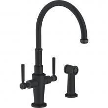 Franke Residential Canada FFS5220 - Absinthe 1 Hole Faucet With Side Spray, Matt Black Finish