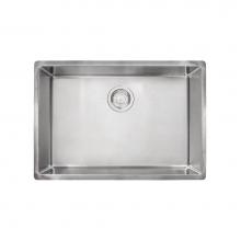 Franke Residential Canada CUX110-25-CA - Cube 26.6-in. x 17.7-in. 18 Gauge Stainless Steel Undermount Single Bowl Kitchen Sink - CUX110-25-