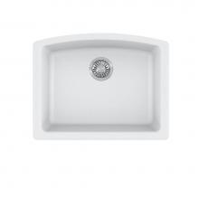 Franke Residential Canada ELG11022PWT-CA - Ellipse 25.0-in. x 19.6-in. Polar White Granite Undermount Single Bowl Kitchen Sink - ELG11022PWT-