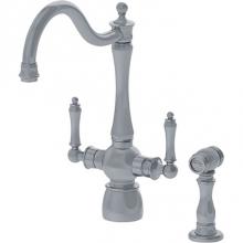 Franke Residential Canada FFS480 - Farm House Faucet With Sidespray, Satin Nickel