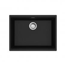 Franke Residential Canada MAG11023-ONY-S - Franke Maris Undermount 25-in x 18.94-in Fragranite Single Bowl Kitchen Sink in Onyx