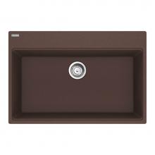 Franke Residential Canada MAG61029-MOC-S - Maris Topmount 31-in x 20.88-in Granite Single Bowl Kitchen Sink in Mocha