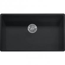 Franke Residential Canada FH2K710-33GB - Farm House Af Fireclay Sink Glossy Black Sgl 33Cab