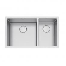 Franke Residential Canada PS2X160-18-11-CA - Professional 2.0 32.5-in. x 19.5-in. 16 Gauge Stainless Steel Undermount Double Bowl Kitchen Sink