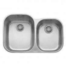 Franke Residential Canada RGX160-CA - Regatta 31.5-in. x 20.5-in. 18 Gauge Stainless Steel Undermount Double Bowl Kitchen Sink - RGX160-