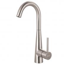 Franke Residential Canada STL-BR-304 - Steel 14.4-in Single Handle Swivel Spout Kitchen Prep / Bar Faucet in Stainless Steel, STL-BR-304