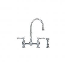 Franke Residential Canada FF6000A - Farm House Bridge Faucet With Side Spray, Polished Chrome