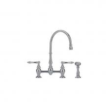 Franke Residential Canada FF6080A - Farm House Bridge Faucet With Side Spray, Satin Nickel