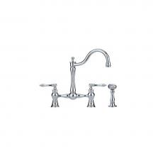 Franke Residential Canada FF7000A - Farm House Bridge Faucet With Side Spray, Polished Chrome