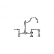 Franke Residential Canada FF7070A - Farm House Bridge Faucet With Side Spray, Polished Nickel