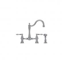 Franke Residential Canada FF7080A - Farm House Bridge Faucet With Side Spray, Polished Chrome