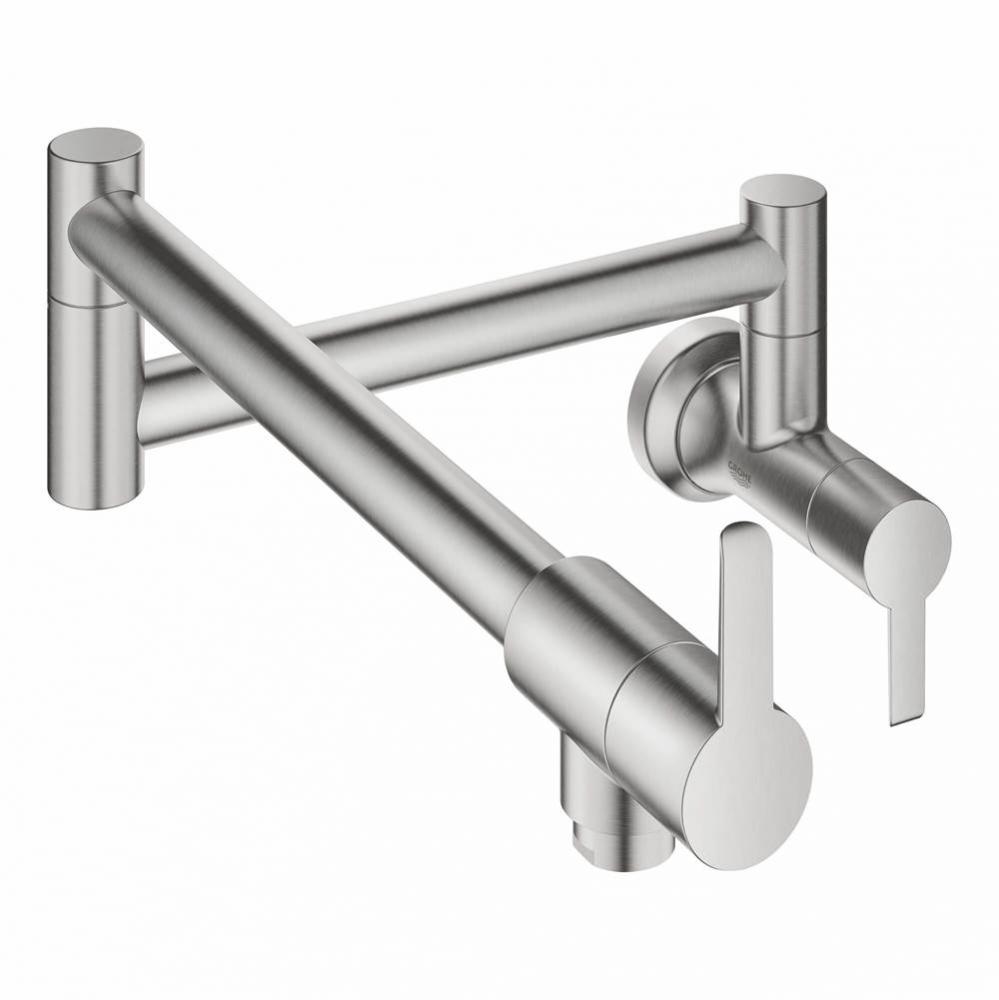 Zedra 2-Handle Wall Mount Pot Filler