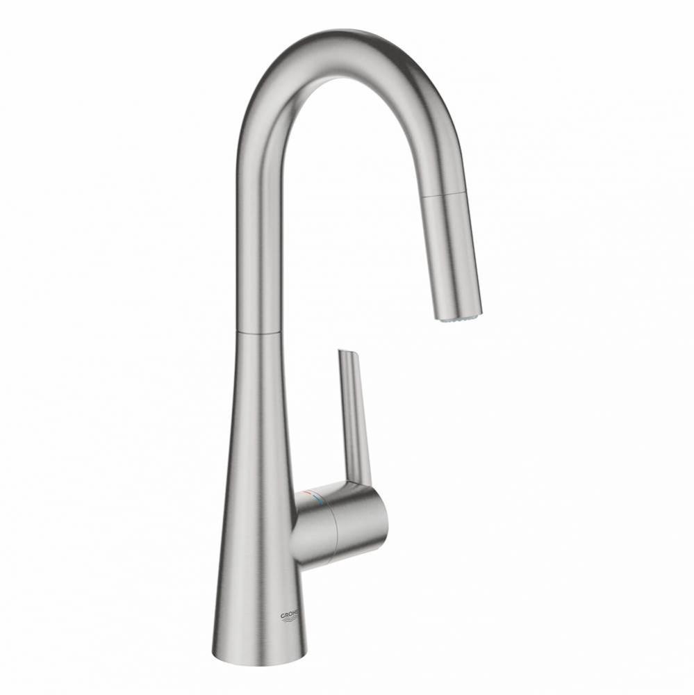 Zedra Single-Handle Pull Down Dual Spray Prep Faucet