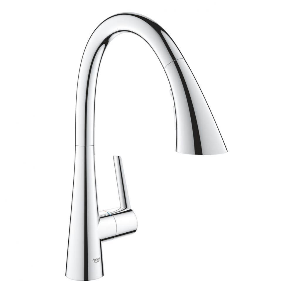 Zedra Single-Handle Pull Down Kitchen Faucet Triple Spray