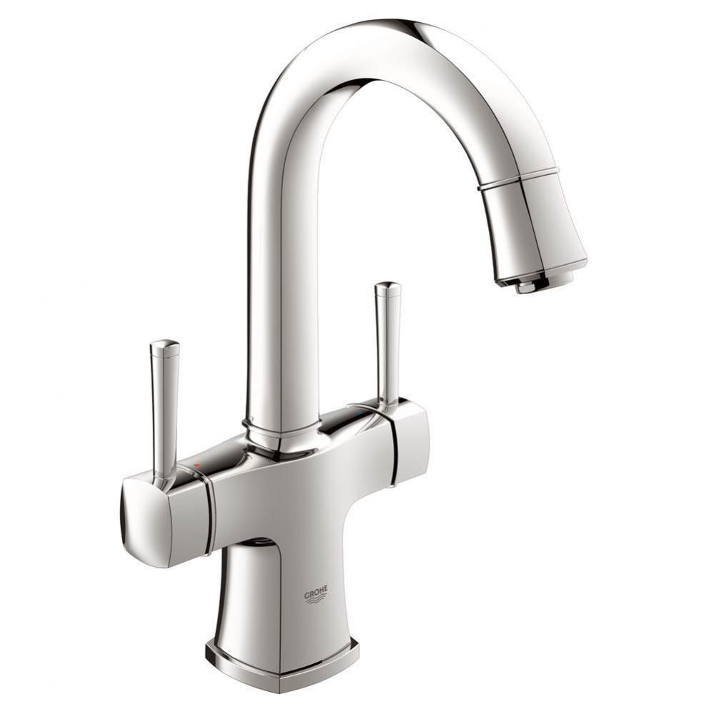 Grandera Lavatory Centerset, High Spout, Swivel Spout, Chrome