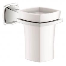 Grohe Canada 40626000 - Grandera Ceramic Tumbler with Holder, Chrome