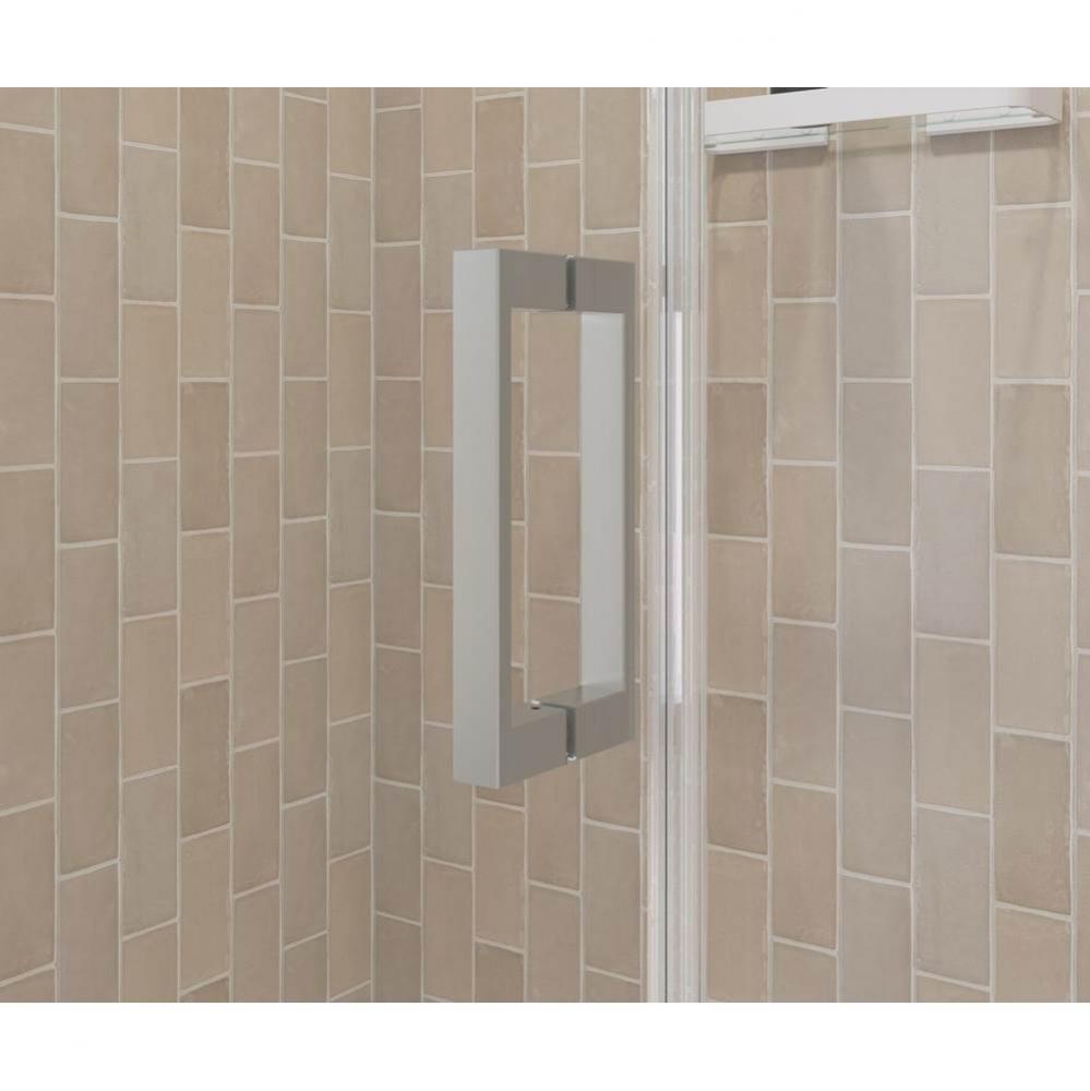 Manhattan 39-41 x 68 in. 6 mm Pivot Shower Door for Alcove Installation with Clear glass & Squ