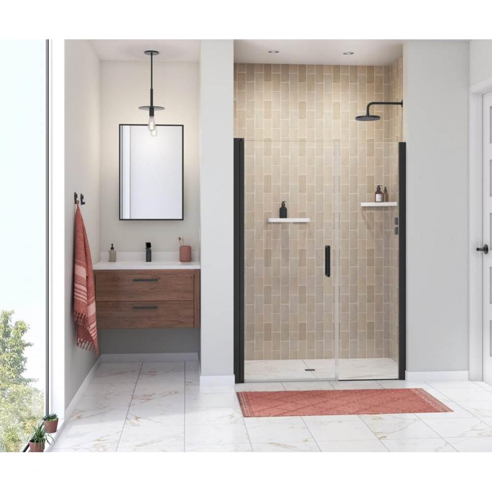 Manhattan 47-49 x 68 in. 6 mm Pivot Shower Door for Alcove Installation with Clear glass & Rou