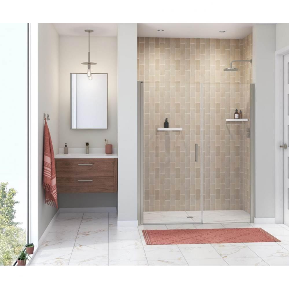 Manhattan 57-59 x 68 in. 6 mm Pivot Shower Door for Alcove Installation with Clear glass & Rou