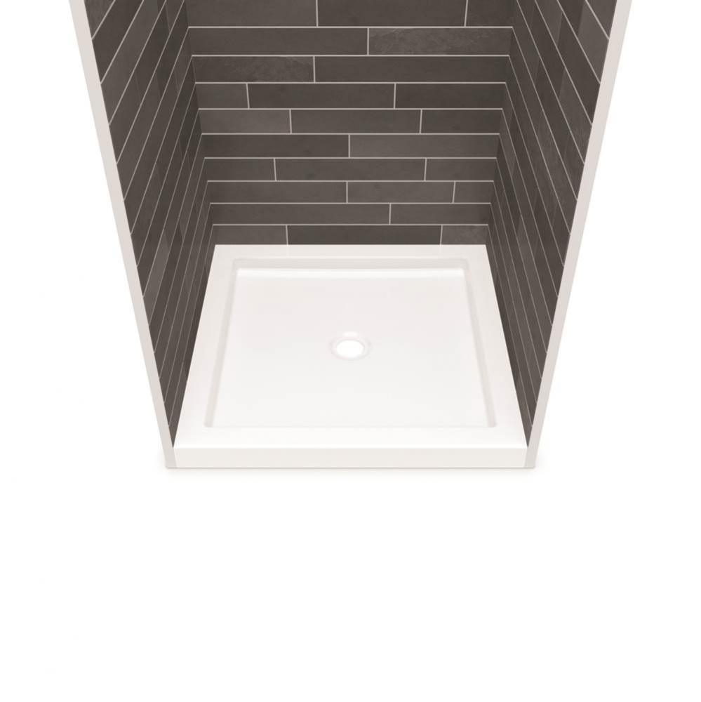 B3 Base 3636 Round Drain Alcove Installation White