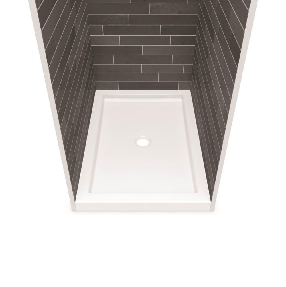 B3 Base 4834 Round Drain Alcove-Deep Installation White