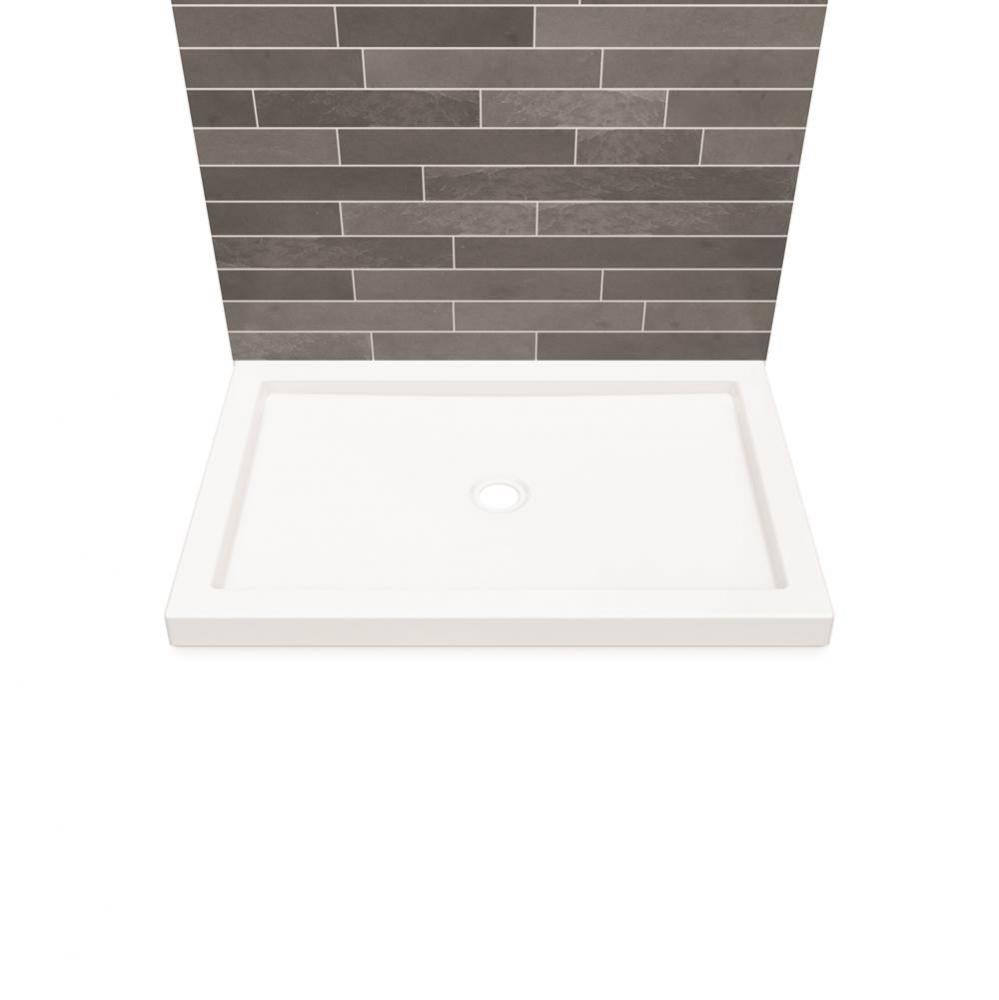 B3 Base 4832 Round Drain Alcove-Deep Installation White