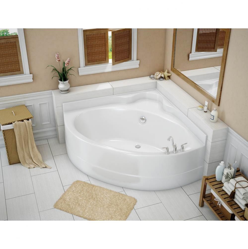 VO5050 5 FT 51.5 in. x 51.5 in. Corner Bathtub with Center Drain in White