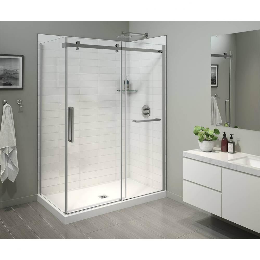 Halo Pro Sliding Door with Towel Bar 60 x 36 x 78 3/4 in. 8mm